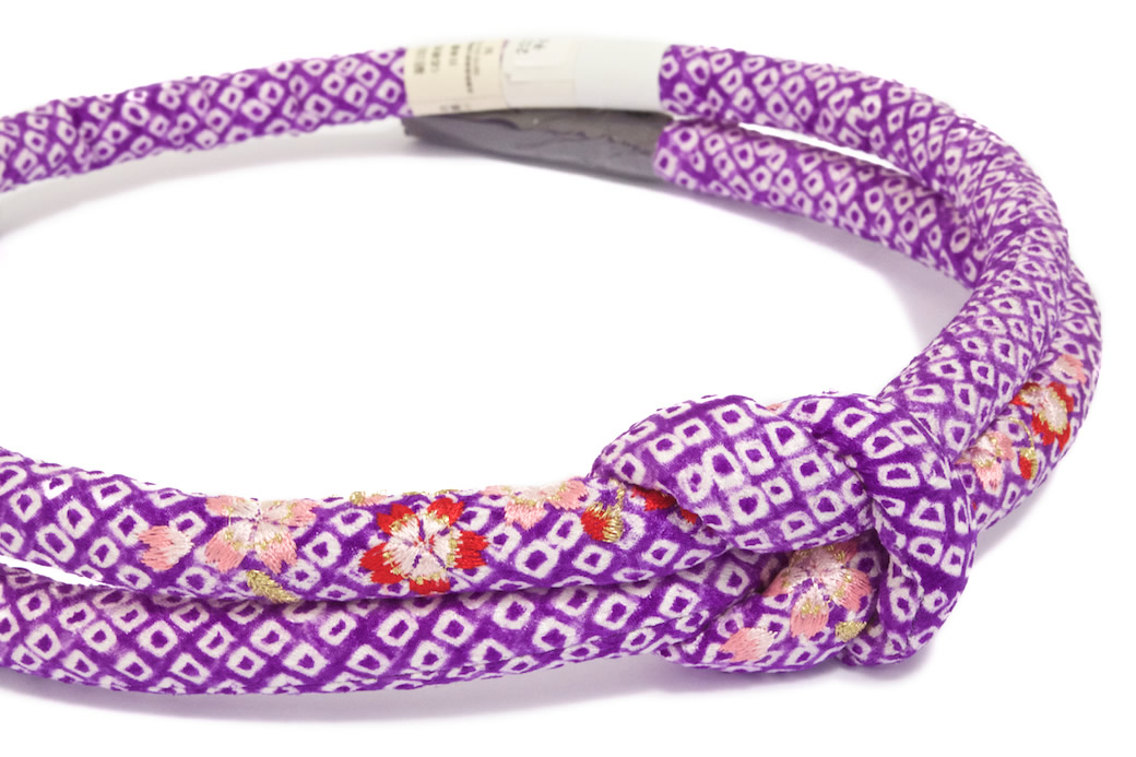 子供用刺繍入り正絹帯締め