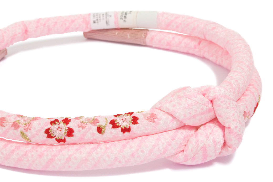 子供用刺繍入り正絹帯締め
