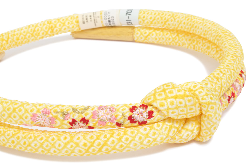 子供用刺繍入り正絹帯締め