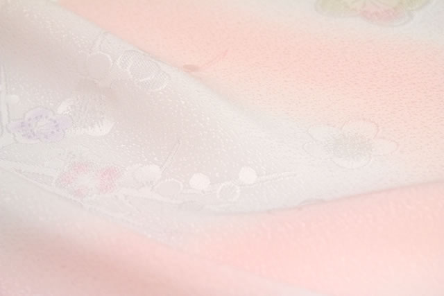 桜文様の丹後ちりめん帯揚げ