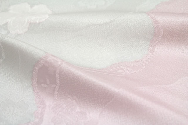 桜文様の丹後ちりめん帯揚げ