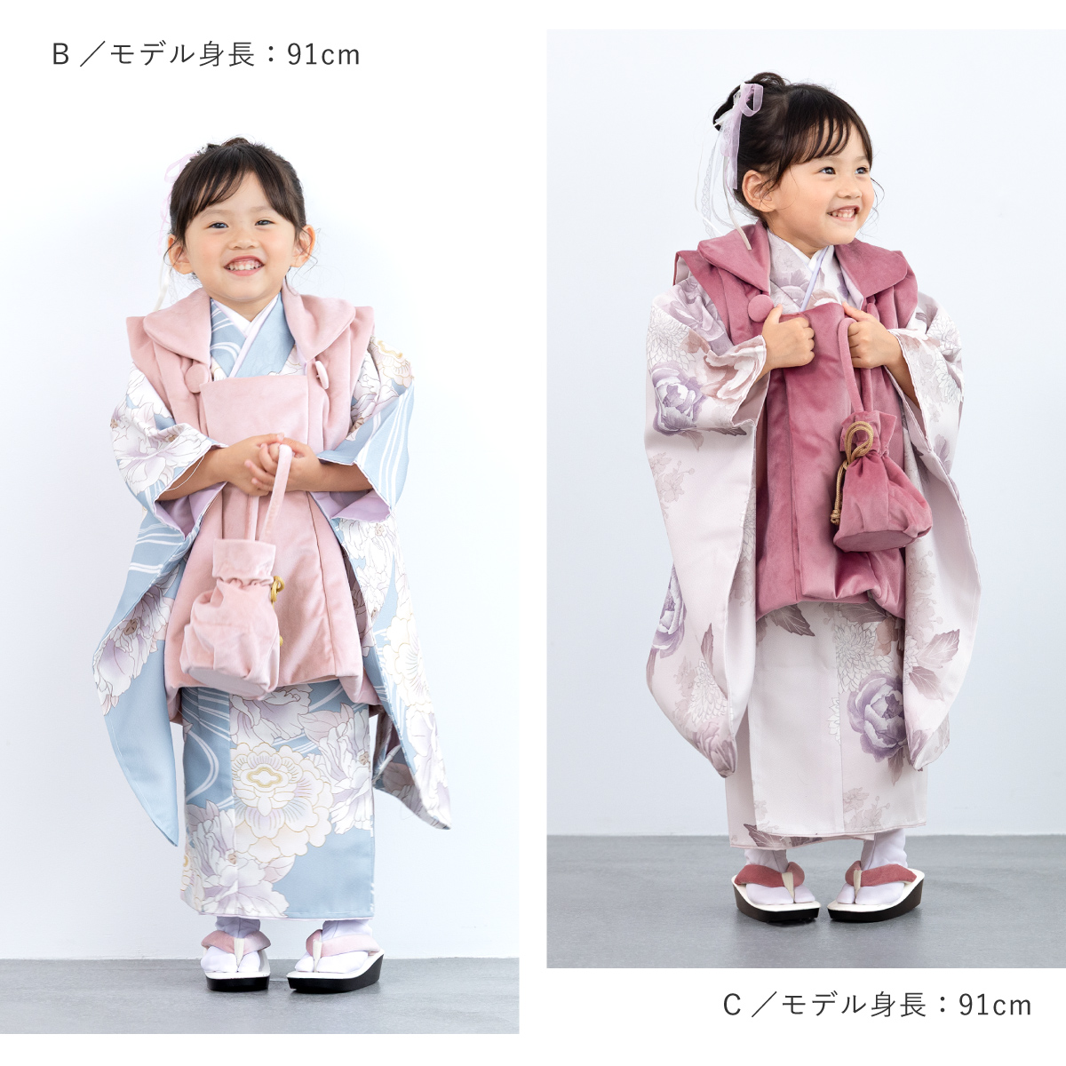 ぷりん★おまとめ［被布セット］ꕤハンドメイドꕤ七五三 3歳 七五三 着物 3歳 女の子 ブランド被布セット Shikibu Roman 式部