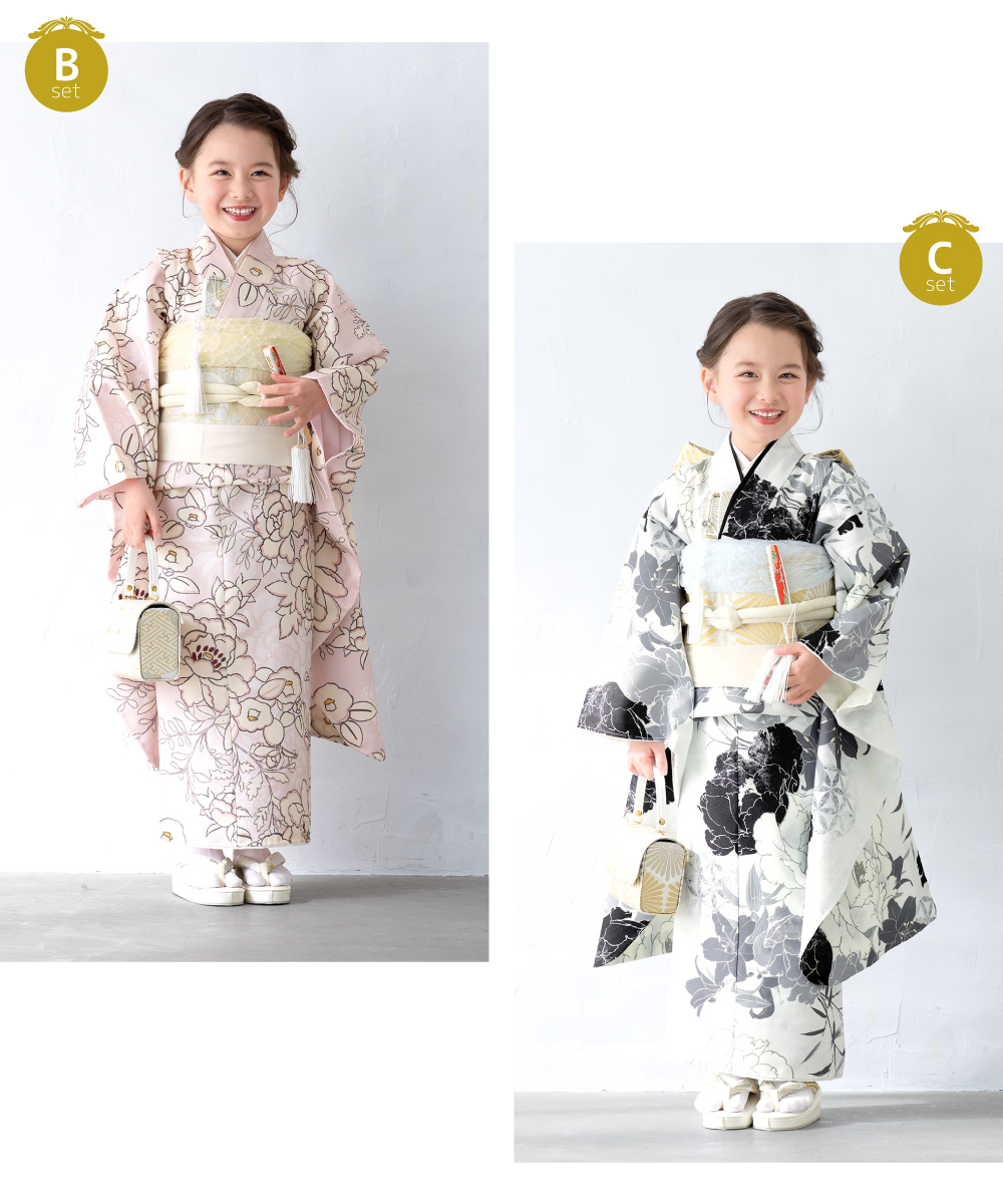 初めてでも安心☆753フルセット 着物 セット 7歳 7才 女児 子供用