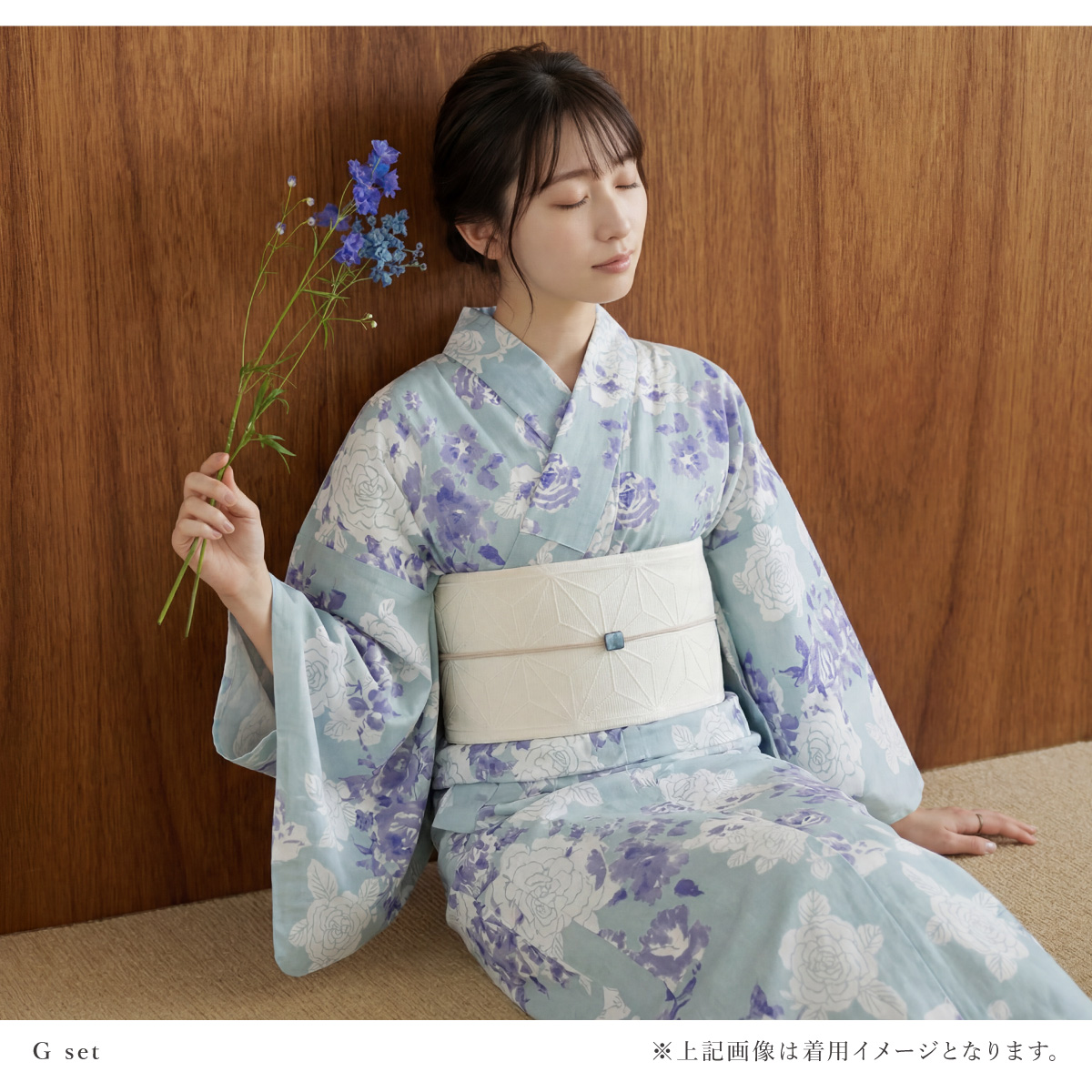 人気のニュアンスカラー 帯付きで簡単かわいい女性浴衣<br> 浴衣2点