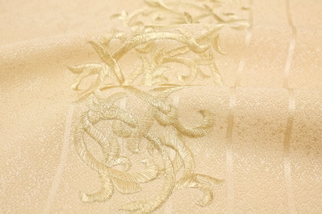 丹後ちりめん唐草刺繍振袖向け帯揚げb