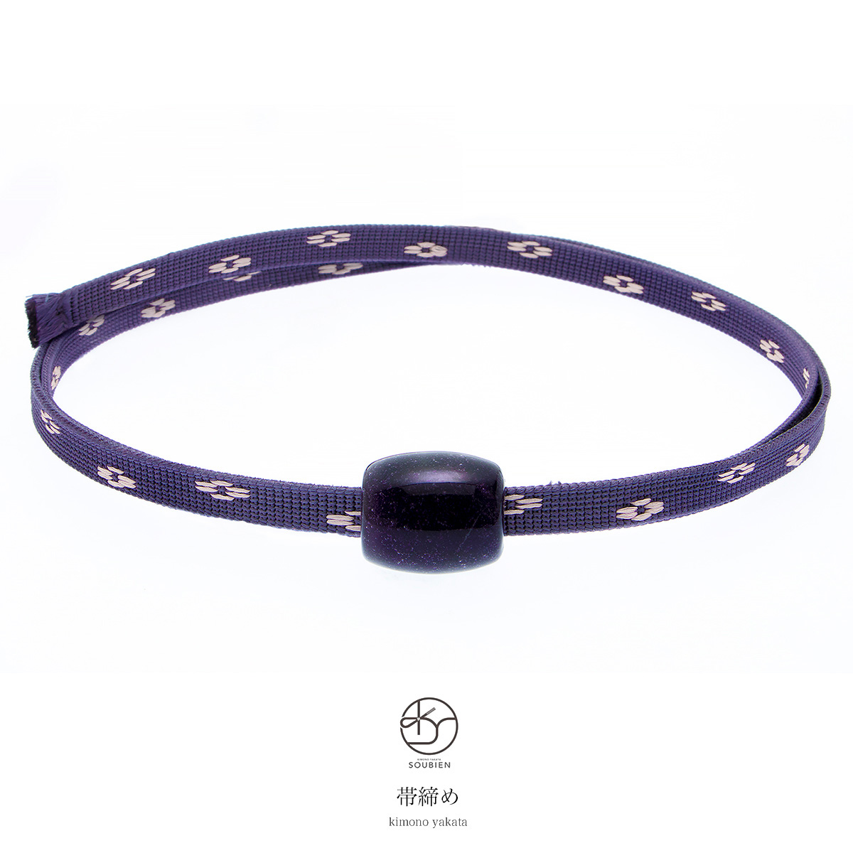 五嶋紐,三分紐,帯留め,琉球ガラス,帯締め,帯締,正絹,浴衣a