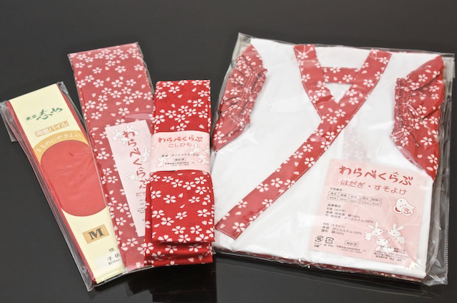 肌着,裾よけ,2部式,子供,和装小物,ピンク,桜,七五三,セット