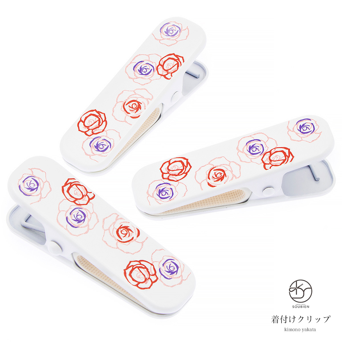 着付け,クリップ,大,バラ,和装小物