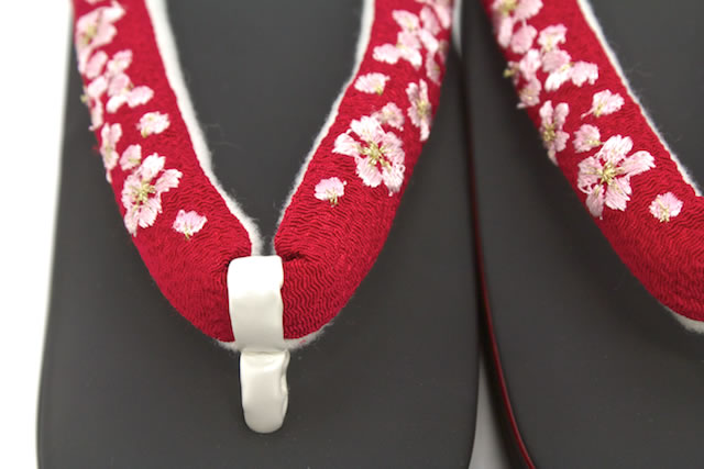 刺繍花緒の子供用草履