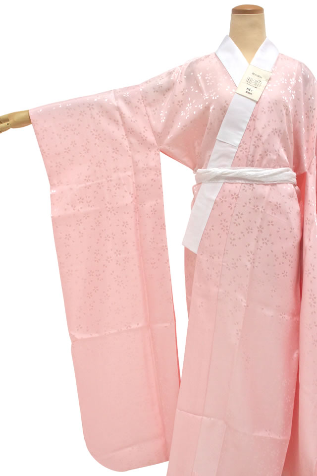 振袖長襦袢洗える柄女性用桜色桃色ピンク桜花柄無双袖和装小物着付け小物成人式卒業式仕立て上がり